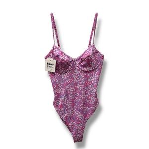**NWT**Kulani Kinis Purple Floral Bodysuit